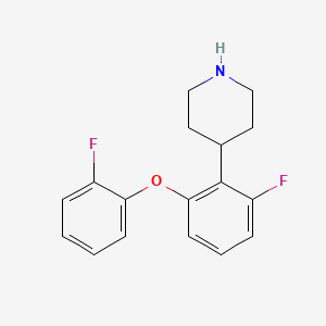 molecular formula C17H17F2NO B10843346 4-(2-Fluoro-6-(2-fluorophenoxy)phenyl)piperidine 