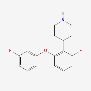 molecular formula C17H17F2NO B10843356 4-(2-Fluoro-6-(3-fluorophenoxy)phenyl)piperidine 