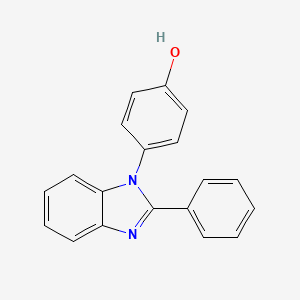 molecular formula C19H14N2O B10843396 4-(2-phenyl-1H-benzo[d]imidazol-1-yl)phenol 