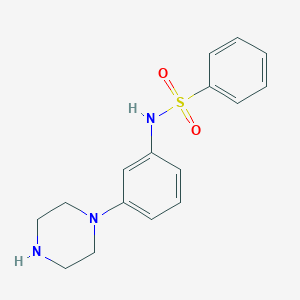 molecular formula C16H19N3O2S B10843410 4-(3-Benzenesulfonamidophenyl)piperazine 