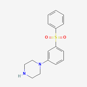 molecular formula C16H18N2O2S B10843423 4-(3-Benzenesulfonylphenyl)piperazine 