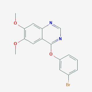 molecular formula C16H13BrN2O3 B10843431 4-(3-Bromo-phenoxy)-6,7-dimethoxy-quinazoline 