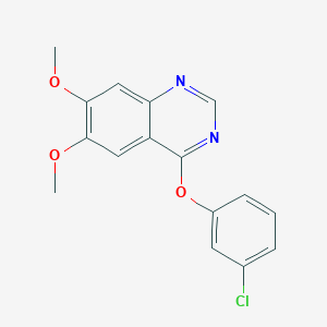 molecular formula C16H13ClN2O3 B10843482 4-(3-Chloro-phenoxy)-6,7-dimethoxy-quinazoline 