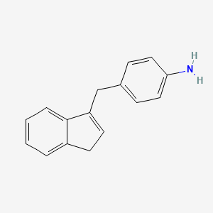molecular formula C16H15N B10843495 4-(3H-Inden-1-ylmethyl)-phenylamine 
