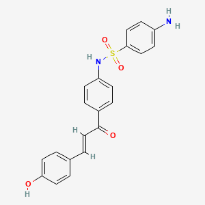 molecular formula C21H18N2O4S B10843520 4''-(4-Aminobenzensulfonamide)-4-hydroxychalcone 