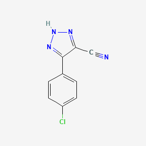 molecular formula C9H5ClN4 B10843570 5-(4-Chloro-phenyl)-3H-[1,2,3]triazole-4-carbonitrile 