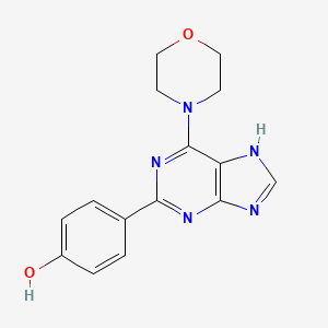 molecular formula C15H15N5O2 B10843666 4-(6-morpholino-9H-purin-2-yl)phenol 
