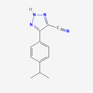 molecular formula C12H12N4 B10843692 4-(4-isopropylphenyl)-5-cyano-2H-1,2,3-triazole 