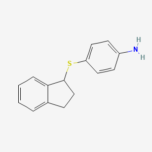 molecular formula C15H15NS B10843725 4-(Indan-1-ylsulfanyl)-phenylamine 