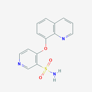 molecular formula C14H11N3O3S B10843845 4-(Quinolinoxy)-3-pyridinesulfonamide 