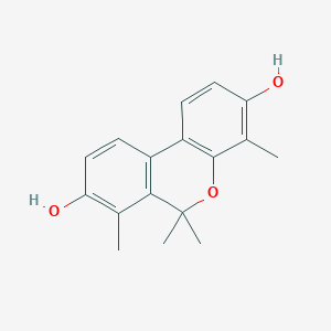 molecular formula C17H18O3 B10843891 4,6,6,7-tetramethyl-6H-benzo[c]chromene-3,8-diol 