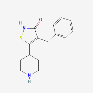 molecular formula C15H18N2OS B10844071 4-Benzyl-5-(4-piperidyl)isothiazol-3-ol 