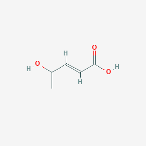 molecular formula C5H8O3 B10844236 (E)-4-hydroxypent-2-enoic acid 