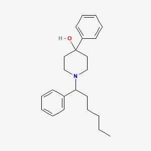 molecular formula C23H31NO B10844395 4-Phenyl-1-(1-phenylhexyl)piperidin-4-ol 