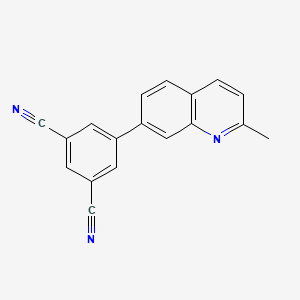molecular formula C18H11N3 B10844511 5-(2-Methylquinolin-7-yl)isophthalonitrile 