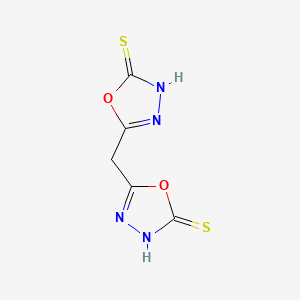 molecular formula C5H4N4O2S2 B10844591 Bis-(5-mercapto-1,3,4-oxadiazol-2-yl)-methane CAS No. 90748-72-4