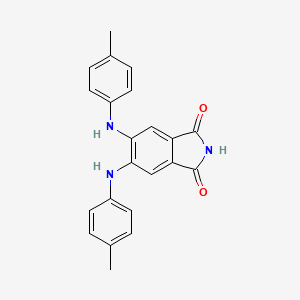 molecular formula C22H19N3O2 B10844626 5,6-Bis-p-tolylamino-isoindole-1,3-dione 