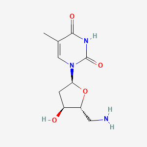 molecular formula C10H15N3O4 B10844652 5''-amino-5''-deoxy-alpha-D-thymidine 