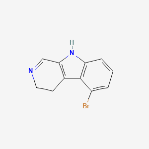 molecular formula C11H9BrN2 B10844688 5-Bromo-4,9-dihydro-3H-beta-carboline 