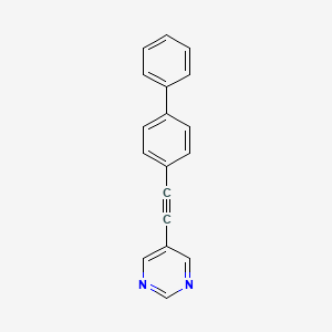 molecular formula C18H12N2 B10844709 5-Biphenyl-4-ylethynyl-pyrimidine 