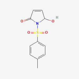 molecular formula C11H11NO4S B10844810 5-hydroxy-1-tosyl-1H-pyrrol-2(5H)-one 
