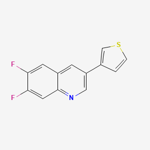 molecular formula C13H7F2NS B10844834 6,7-Difluoro-3-thiophen-3-yl-quinoline 