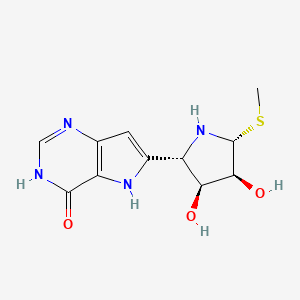 molecular formula C11H14N4O3S B10844870 5''-methylthio-immucillin-H 