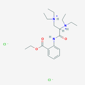 molecular formula C20H35Cl2N3O3 B010845 N-(2,3-Bis(diethylamino)propionyl)anthranilic acid ethyl ester dihydrochloride CAS No. 110437-09-7