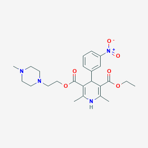 3-O-ethyl 5-O-[2-(4-methylpiperazin-1-yl)ethyl] 2,6-dimethyl-4-(3-nitrophenyl)-1,4-dihydropyridine-3,5-dicarboxylate
