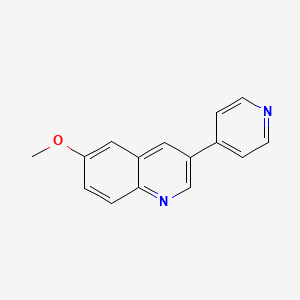molecular formula C15H12N2O B10845335 6-Methoxy-3-pyridin-4-yl-quinoline 