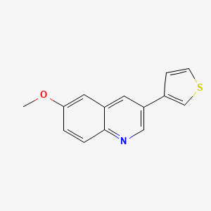 molecular formula C14H11NOS B10845350 6-Methoxy-3-thiophen-3-yl-quinoline 