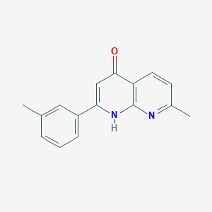 molecular formula C16H14N2O B10845633 7-Methyl-2-m-tolyl-1H-[1,8]naphthyridin-4-one 