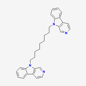 molecular formula C31H32N4 B10846040 9-[9-(beta-Carboline-9-yl)nonyl]-beta-carboline 