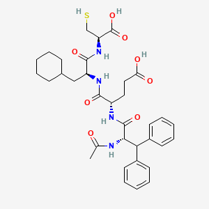 molecular formula C34H44N4O8S B10846210 AcDif-Glu-Cha-Cys 