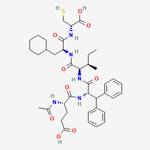molecular formula C40H55N5O9S B10846265 AcGlu-Dif-Ile-Cha-Cys 