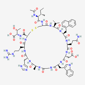 molecular formula C73H100N20O19S2 B10846337 Ac-I[CV(1Nal)QDWGAHRC]T 