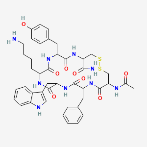 molecular formula C43H53N9O8S2 B10846387 Ac-DL-Cys(1)-DL-Phe-DL-Trp-DL-Lys-DL-Tyr-DL-Cys(1)-NH2 