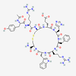 molecular formula C60H79N19O13S2 B10846529 Ac-YR[CEHdFRWC]-NH2 
