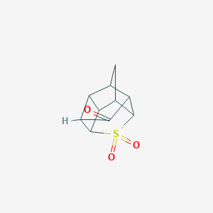 molecular formula C10H10O3S B108466 1,3,5-Ethanylylidene-2-thiacyclobuta[cd]pentalen-7-one, octahydro-, 2,2-dioxide CAS No. 19086-80-7