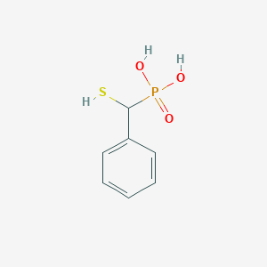 molecular formula C7H9O3PS B10846697 alpha-Sulfanylbenzylphosphonic acid 