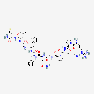 molecular formula C61H95N17O12S B10846786 Arg-Pro-Lys-Pro-Ala-Gln-Phe-Phe-Gly-Leu-Met-NH2 