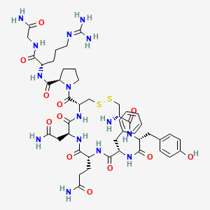 molecular formula C46H65N15O12S2 B10846794 Argenine vasopressin 