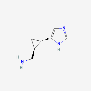 molecular formula C7H11N3 B10847288 C-[2-(1H-Imidazol-4-yl)-cyclopropyl]-methylamine 