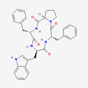 molecular formula C34H35N5O4 B10847375 c[L-Phe-D-pro-L-Phe-D-trp] 