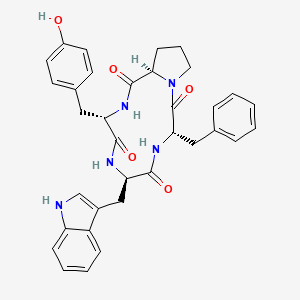 molecular formula C34H35N5O5 B10847402 c[L-Phe-D-pro-L-Tyr-D-trp] 