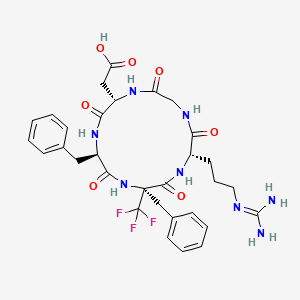 molecular formula C31H37F3N8O7 B10847481 c[RGDf-(S)-alpha-TfmF] 
