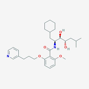molecular formula C30H44N2O5 B10847782 N-((2S,3R,4S)-1-cyclohexyl-3,4-dihydroxy-6-methylheptan-2-yl)-2-methoxy-6-(3-(pyridin-3-yl)propoxy)benzamide 