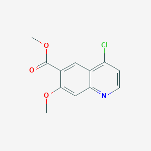 molecular formula C12H10ClNO3 B108478 Methyl 4-chloro-7-methoxyquinoline-6-carboxylate CAS No. 205448-66-4