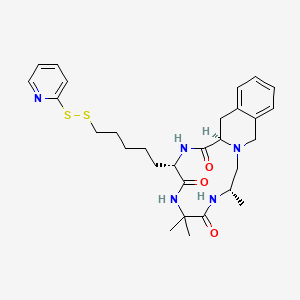 molecular formula C29H39N5O3S2 B10847882 cyclo(-L-Am7(S2Py)-Aib-L-Ala-D-Tic-) 