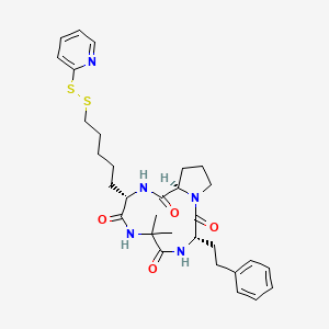 molecular formula C31H41N5O4S2 B10847897 cyclo(-L-Am7(S2Py)-Aib-L-Ph4-D-Pro-) 